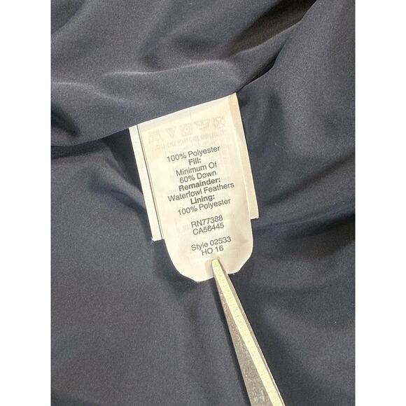 J.Crew Women’s Excursion Down Puffer Vest Navy Green Plaid Quilted Zip Size M - Picture 7 of 8